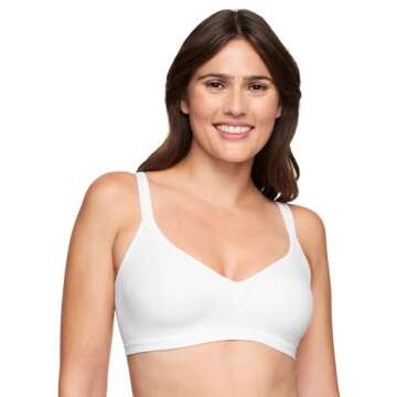 Warner's Women's Large Easy Does It Underarm-Smoothing with Seamless Stretch Wireless Lightly Lined ...