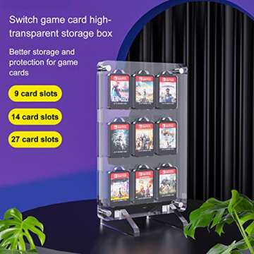 AFRIHI Game Card Holder for Nintendo Switch - 9 Slot Cabinet