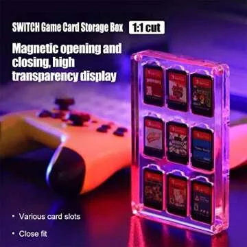 AFRIHI Game Card Holder for Nintendo Switch - 9 Slot Cabinet
