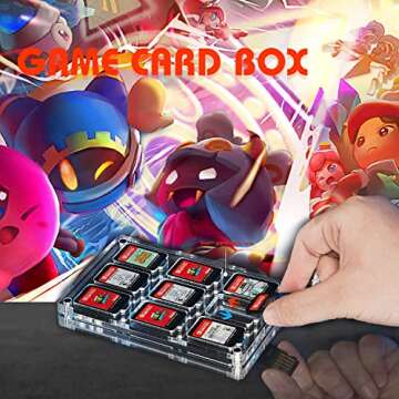 AFRIHI Game Card Holder for Nintendo Switch - 9 Slot Cabinet