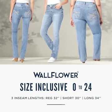Curvy Bootcut Mid-Rise Stretch Jeans - Size 0