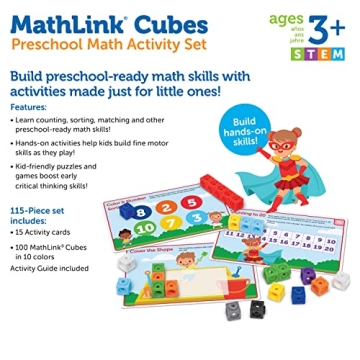 Learning Resources MathLink Cubes Educational Toy for Kids