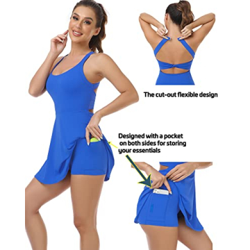 Stylish Women's Tennis Dress with Built-in Shorts for Active Lifestyle