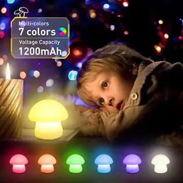 Rechargeable Multi-Color Mushroom Nightlight for All Ages
