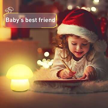 Rechargeable Multi-Color Mushroom Nightlight for All Ages