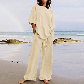 Lastesso Womens Summer Casual Loungewear 2 Piece Set