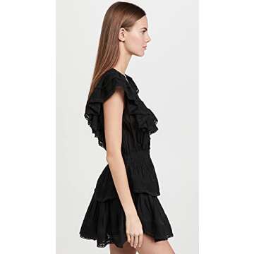 LOVESHACKFANCY Women's Gwen Dress, Black, S