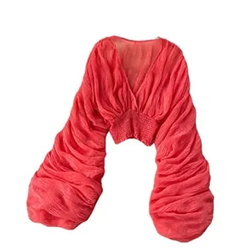 Trendy Bell Sleeve Women’s Blouse with Lace Detailing, Stylish and Comfortable Evening Top