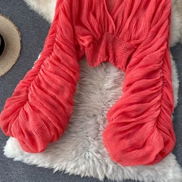 Stylish Bell Sleeve Tops for Women Evening Wear Fashion