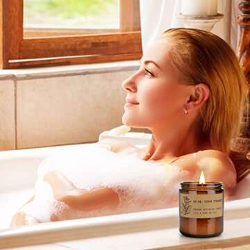 Candles for Home Scented, Jar Soy Scented Candles 2 Pack, Aromatherapy Candle for Relaxing,100 Hours...