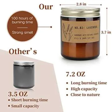 Lavender Cedar Teakwood Scented Candle Set for Gift