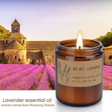 Lavender Cedar Teakwood Scented Candle Set for Gift