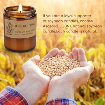 Lavender Cedar Teakwood Scented Candle Set for Gift