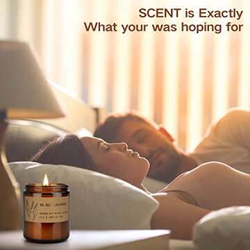 Lavender Cedar Teakwood Scented Candle Set for Gift