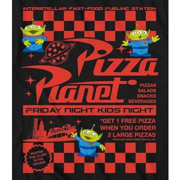 Disney Pixar Toy Story Pizza Planet Graphic T-Shirt