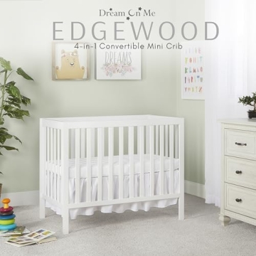 Dream On Me Edgewood 4-In-1 Convertible Mini Crib