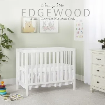 Dream On Me Edgewood 4-In-1 Convertible Mini Crib