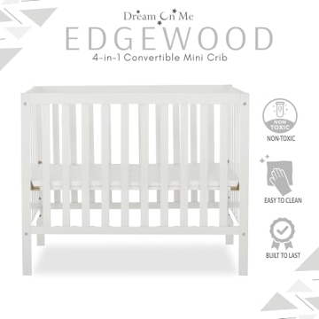 Dream On Me Edgewood 4-In-1 Convertible Mini Crib