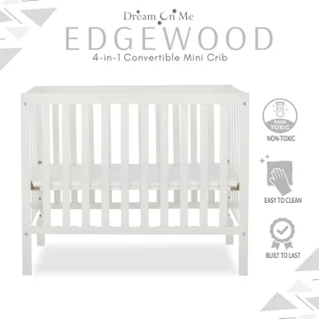 Dream On Me Edgewood 4-In-1 Convertible Mini Crib