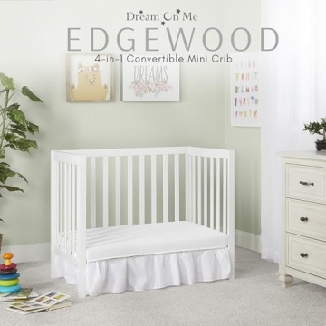 Dream On Me Edgewood 4-In-1 Convertible Mini Crib