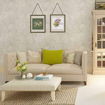 LoveBB 3 Pack Stamped Embroidery Starter Kit with Pattern Including 3Pcs Embroidery Cloth,1Pcs Embroidery Hoop,Color Threads Tools Kit