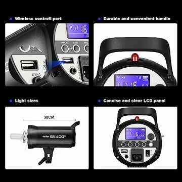 Godox 3 Pack SK400II Studio Flash Monolight Kit