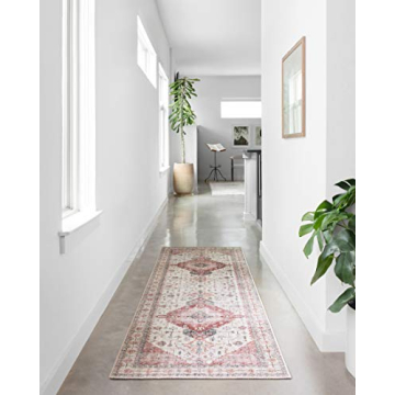 Loloi II Skye Collection Ivory/Berry Area Rug 7'6" x 9'6"
