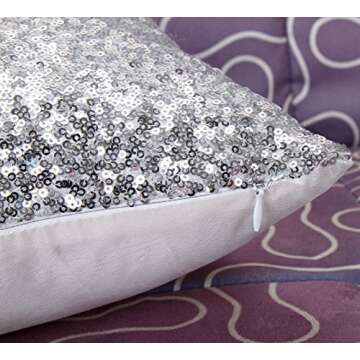 Kithomer Sequins Throw Pillow Cover - Stylish 2 Pack Decor