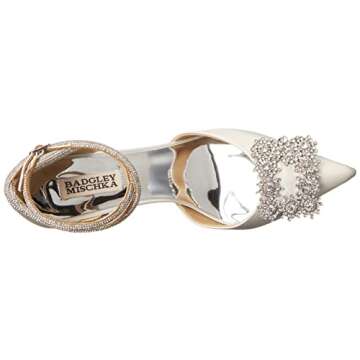 Badgley Mischka Women's Saint Pump, Soft White, 9