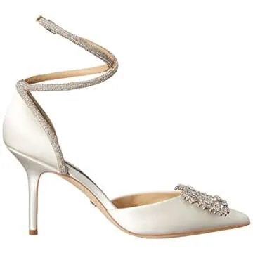 Badgley Mischka Women's Saint Pump, Soft White, 9