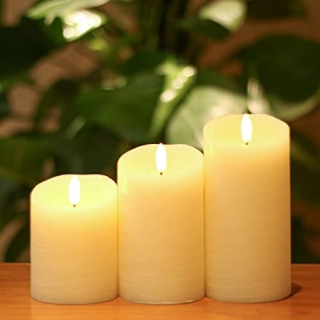 Real Wax Flameless Candles with Remote Control and Timer