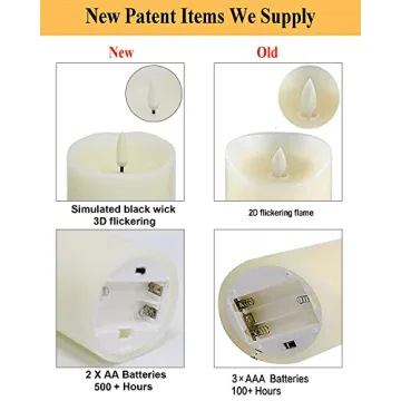 Real Wax Flameless Candles with Remote Control and Timer