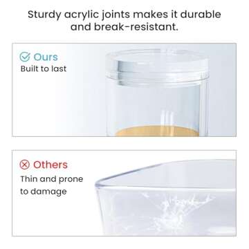 OfficeGoods 3-Tier Stackable Acrylic Holder- Stylish Desk Organizer and Storage for Office or Home – Transparent Round Design with Gold Metal Base