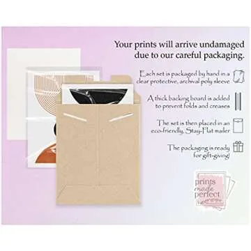 Midcentury Geometric Terracota Abstract Art Prints - Modern Contemporary Wall Decor - Set of 2-11x14 - Unframed