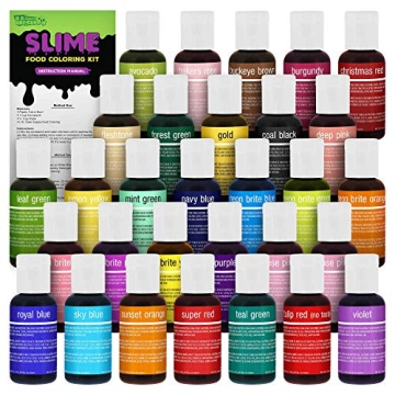 30 Color Food Coloring Liqua-Gel Ultimate Decorating Kit Primary, Secondary and Neon Colors – U.S....