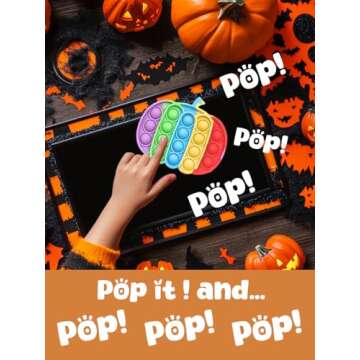 Halloween Pumpkin Pop Its Sensory Fidget Toy for Kids
