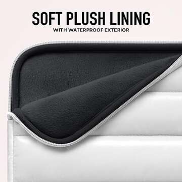 Vandel - The Original Puffy Laptop Sleeve 13-14 Inch. White Laptop Sleeve for Women. Carrying Case Cover MacBook Pro 14 in, MacBook Air 13 Inch, iPad Pro 12.9, Dell, Asus, HP