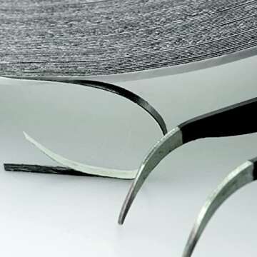 Eco-Fused 2mm Double-Sided Adhesive Sticker Tape - for Smartphone, Tablet, PC, Laptops, LCD, Digitizer, Small Electronic Repair - Includes Pair of Tweezers, Microfiber Cleaning Cloth