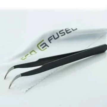 Eco-Fused 2mm Double-Sided Adhesive Sticker Tape - for Smartphone, Tablet, PC, Laptops, LCD, Digitizer, Small Electronic Repair - Includes Pair of Tweezers, Microfiber Cleaning Cloth