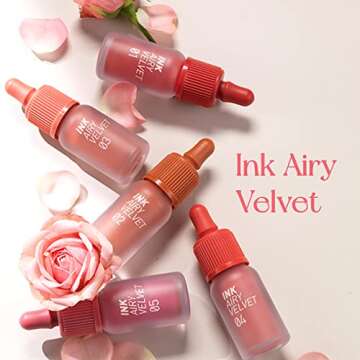 Peripera Ink Airy Velvet Lip Tint, Liquid Lip (0.14 fl oz, 003 CARTOON CORAL)