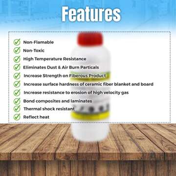 Colloidal Silica Rigidizer - Coating for Refractory Ceramic Fiber Products - 1 Quart (40 Oz Approx.)