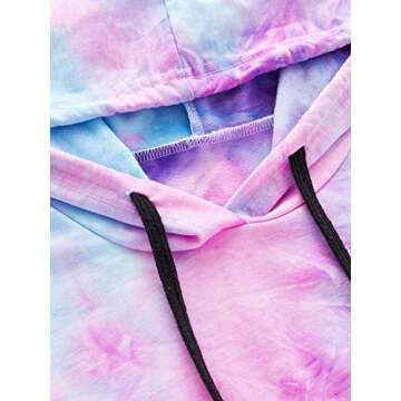 MakeMeChic Women's Cropped Hoodie Casual Workout Crop Sweatshirt Tops Ombre Blue S