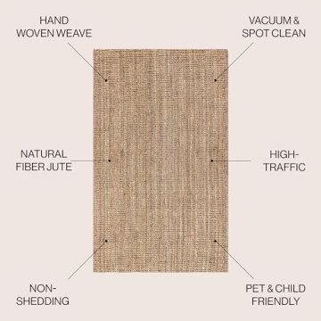 JONATHAN Y Pata Jute Rug Stylish Durable Easy Care