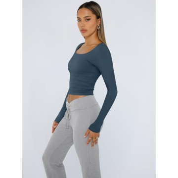 Trendy Queen Long Sleeve Crop Top for Stylish Comfort