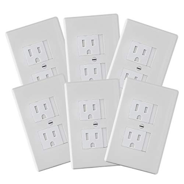 Safety Innovations Self-Closing Outlet Covers for Child Proofing - 6-Pack