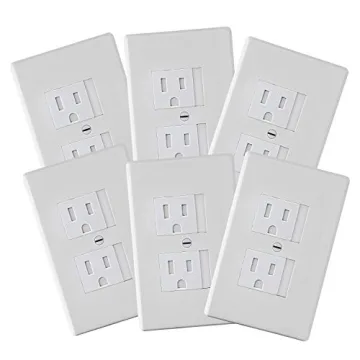 Safety Innovations Self-Closing Outlet Covers for Child Proofing - 6-Pack