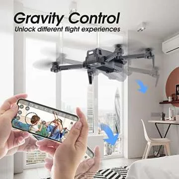 DEERC Drone with Camera, D70 Drones with Camera for Adults 1080P HD, RC Quadcopter for Beginners with 2 Batteries, Kids Toy Easy to Play, Auto Hover, Voice Control, APP Control, 3D Flips