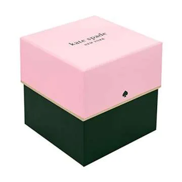 Kate Spade New York Women's Metro Quartz Metal and Leather Three-Hand Watch, Color: Gold, Nude (Model: KSW9039)