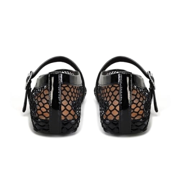 Stylish DOEYG Black Mesh Ballet Flats for Women