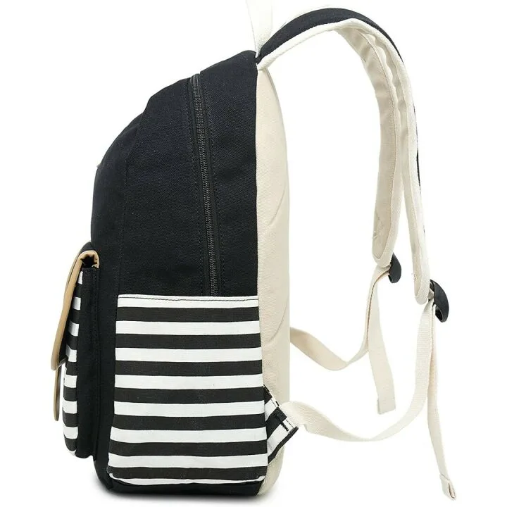 Gazigo Girls School Backpack & Laptop Bag - Black